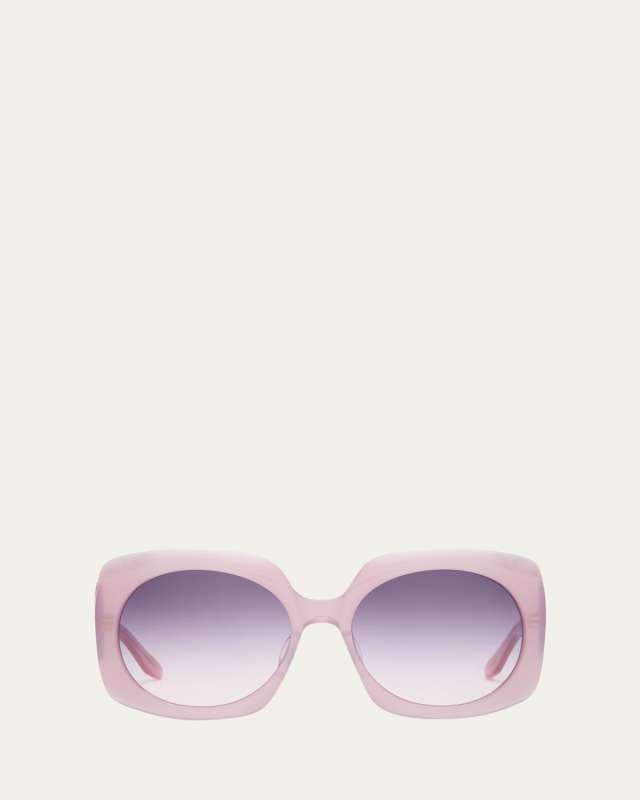 x Sarah Hoover Delia Purple Acetate Square Sunglasses